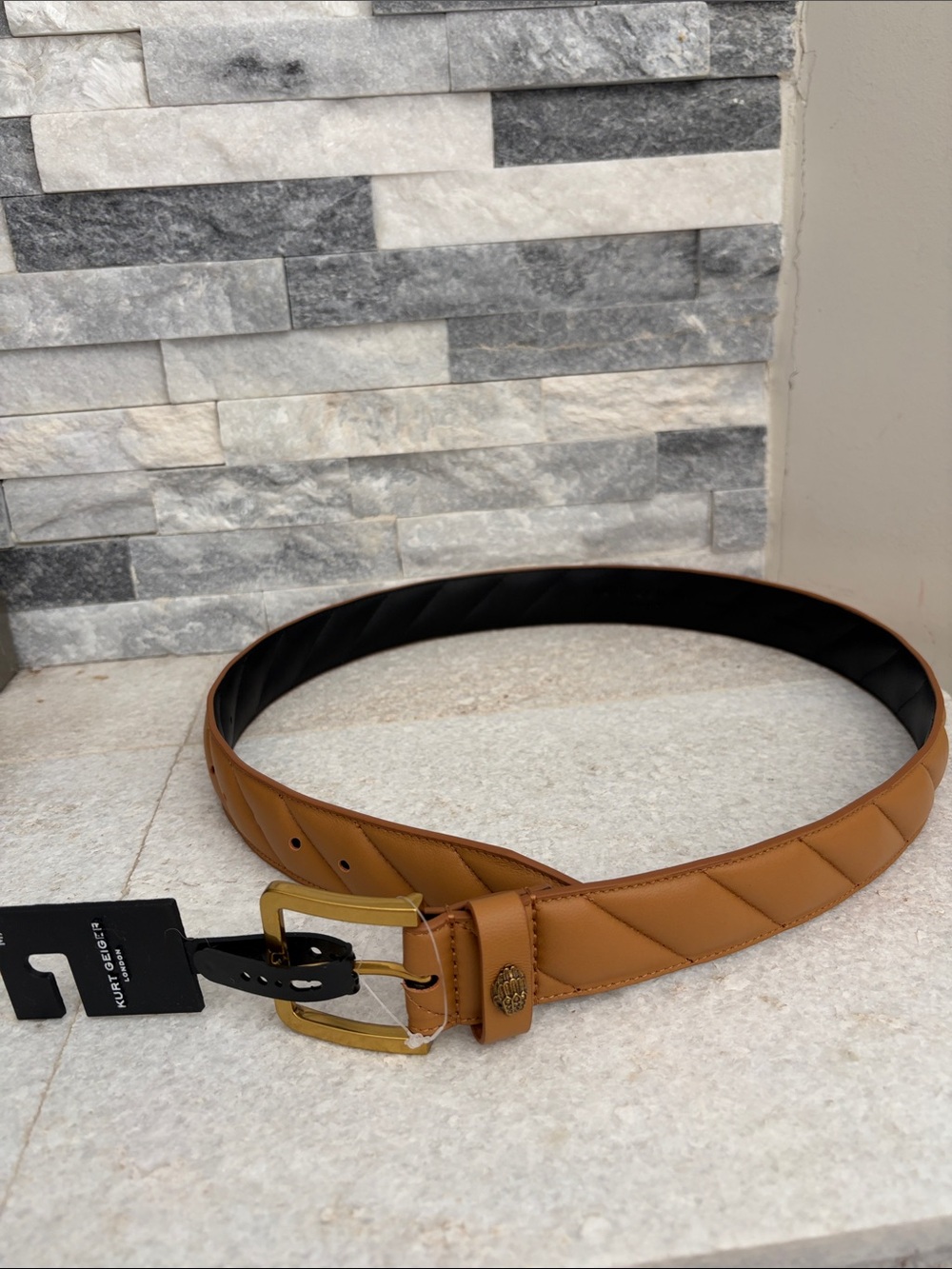 Kurt Geiger London Quilted Leather belt brand new with tags size m/l